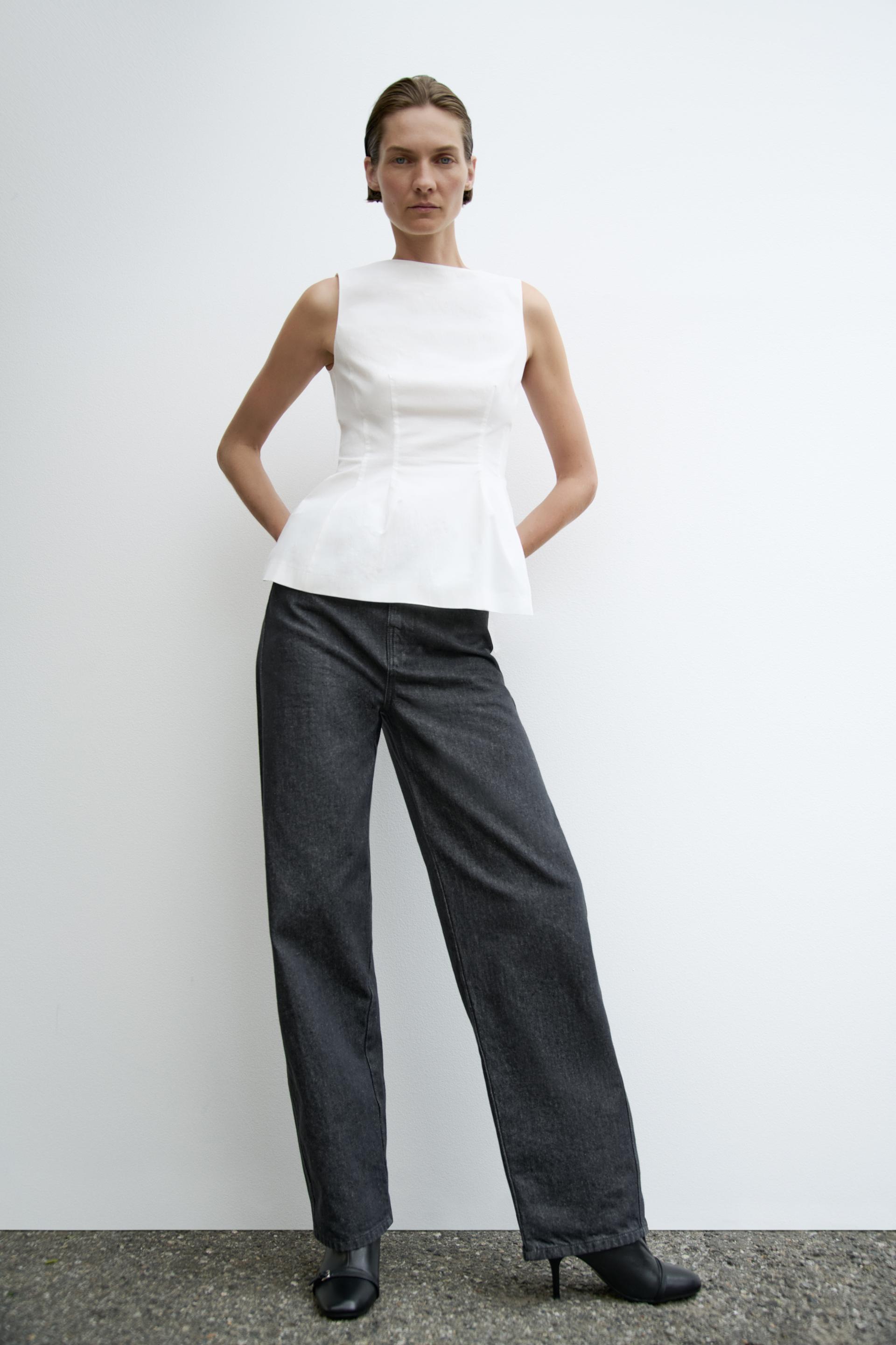 PEPLUM TOP ZW COLLECTION - White | ZARA United States