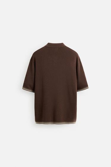 FLOWING KNIT SHIRT - Brown by Zara - Image 7