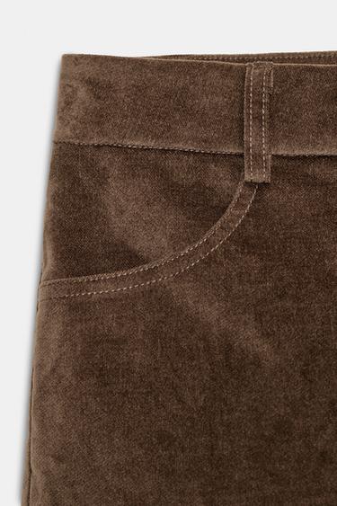 SHORT MINI EFFET DAIM - Marron de Zara - Image 6