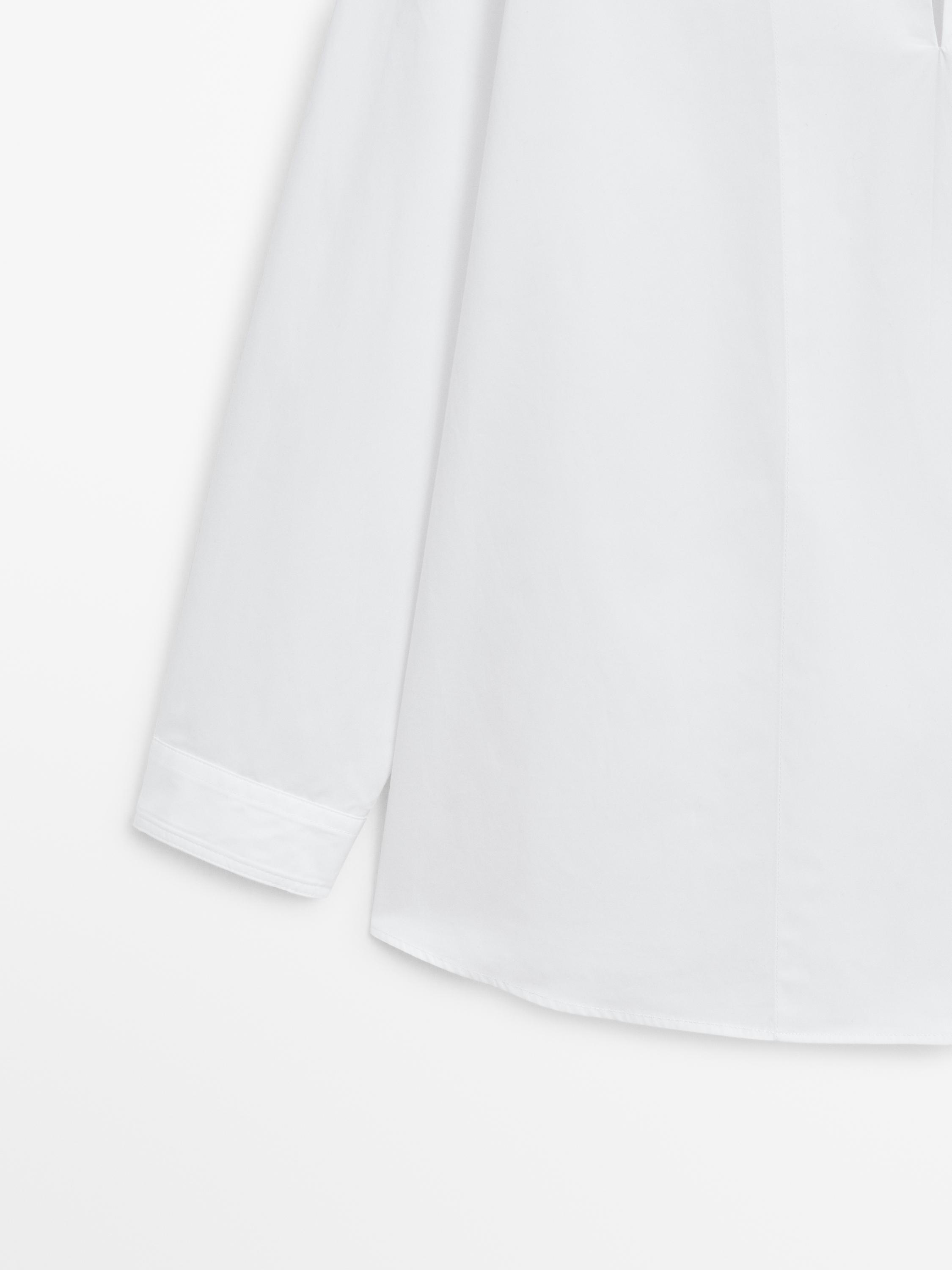Poplin shirt with chest detailing