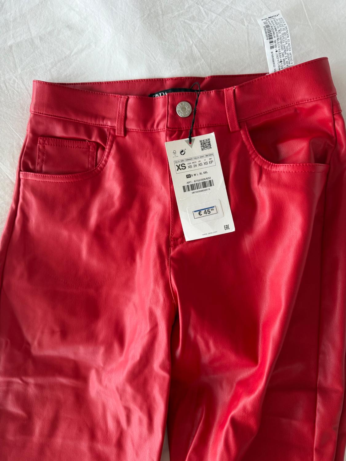 FAUX LEATHER FULL LENGTH TROUSERS - Image 4
