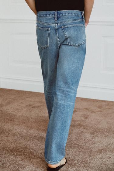 JEAN ZW COLLECTION DROIT TAILLE MOYENNE DÉCHIRÉ - Bleu de Zara - Image 2