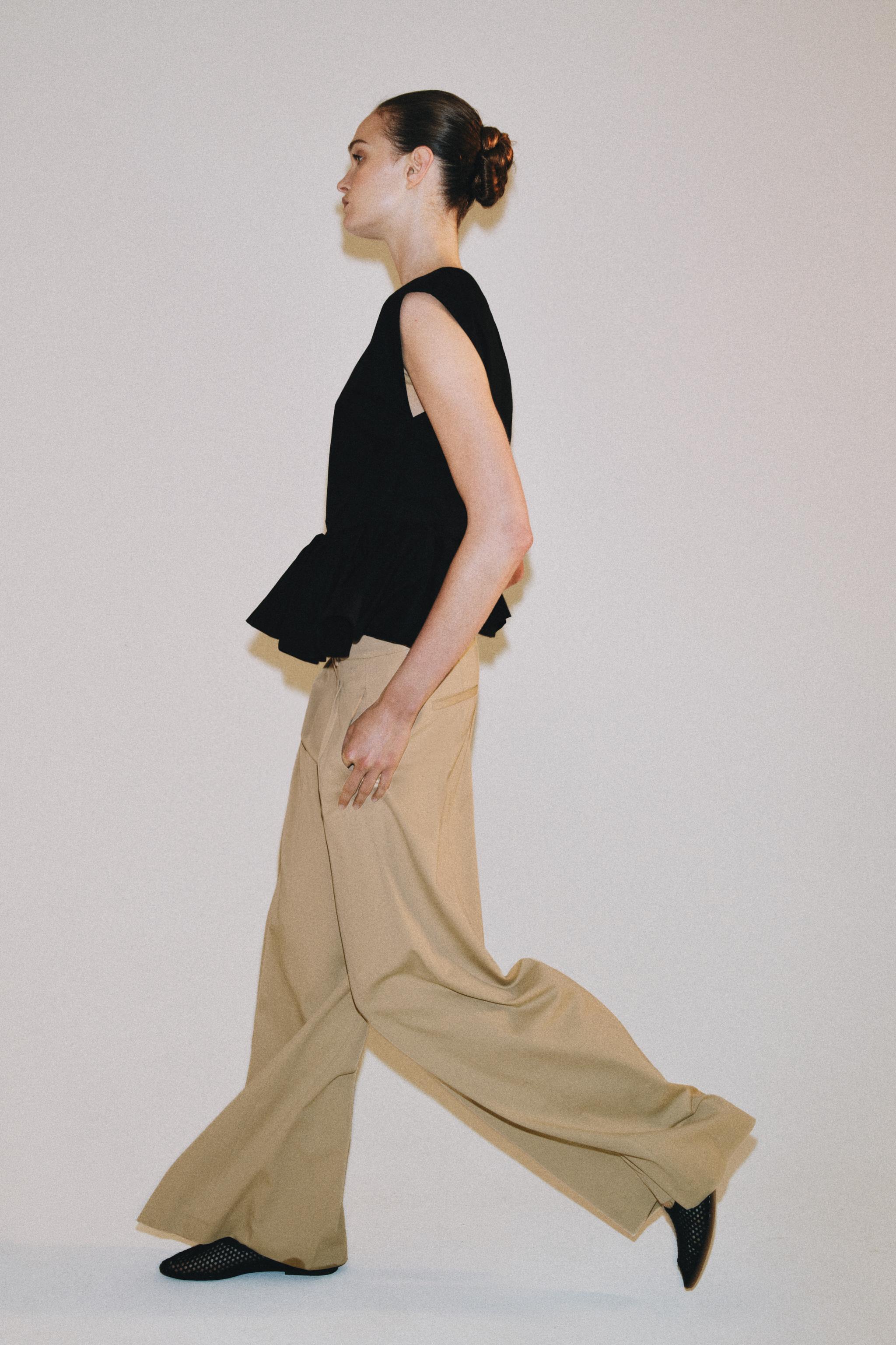 ZW COLLECTION PLEATED WIDE LEG PANTS