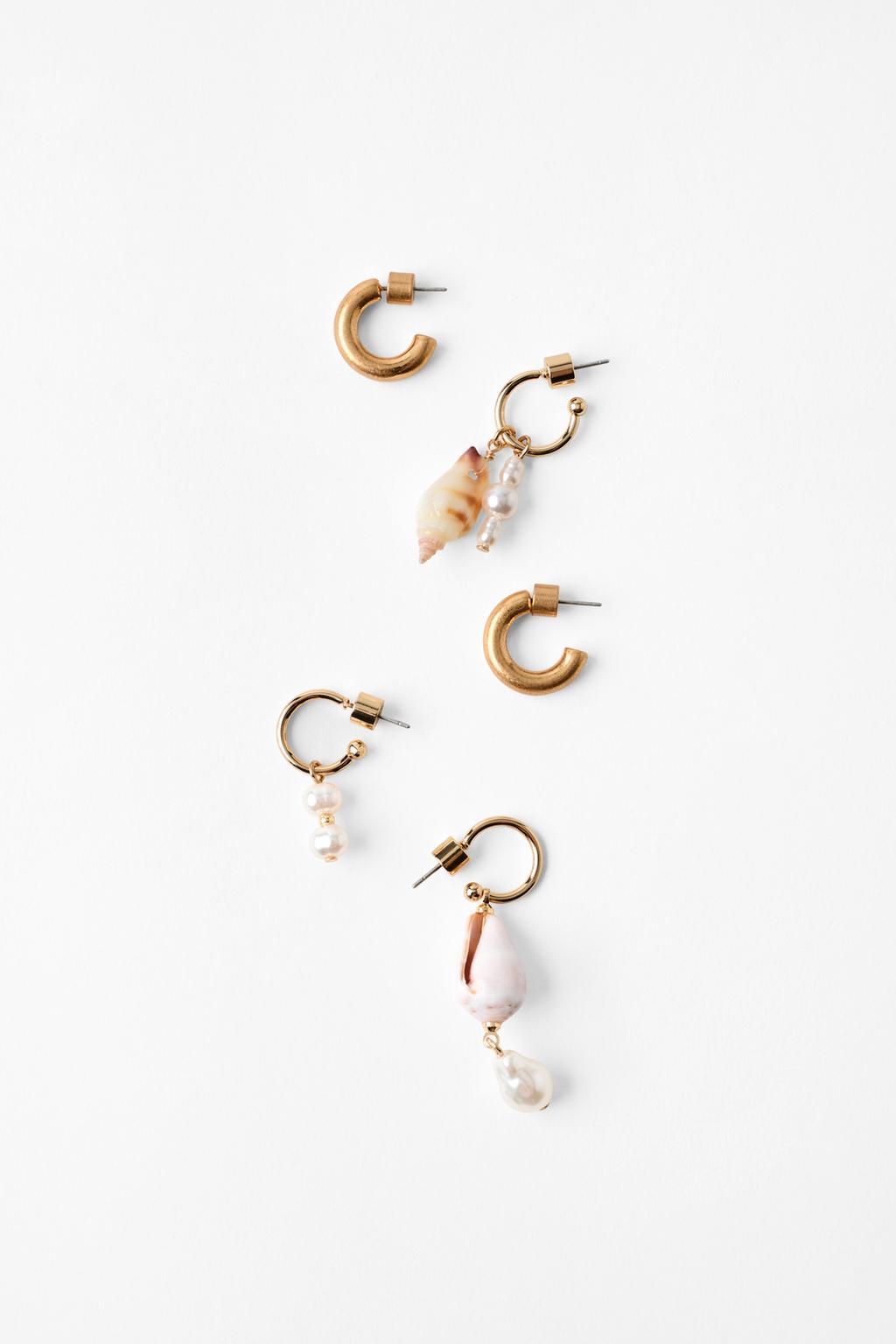 PACK OF SHELL HOOP EARRINGS