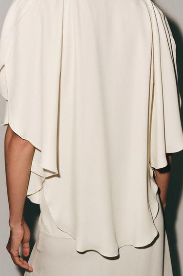بلوزة منسدلة ZW COLLECTION - خَام الخاص بـ Zara