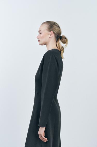 INTERLOCK MIDI DRESS - Charcoal by Zara - Image 2