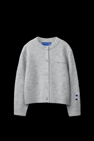 Zara CHAMPION ® X ZARA PATCH CARDIGAN - Gray marl