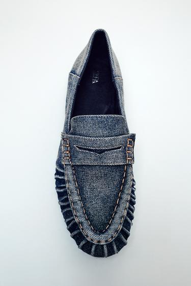 DENIM EFFECT LOAFERS - Blue by Zara
