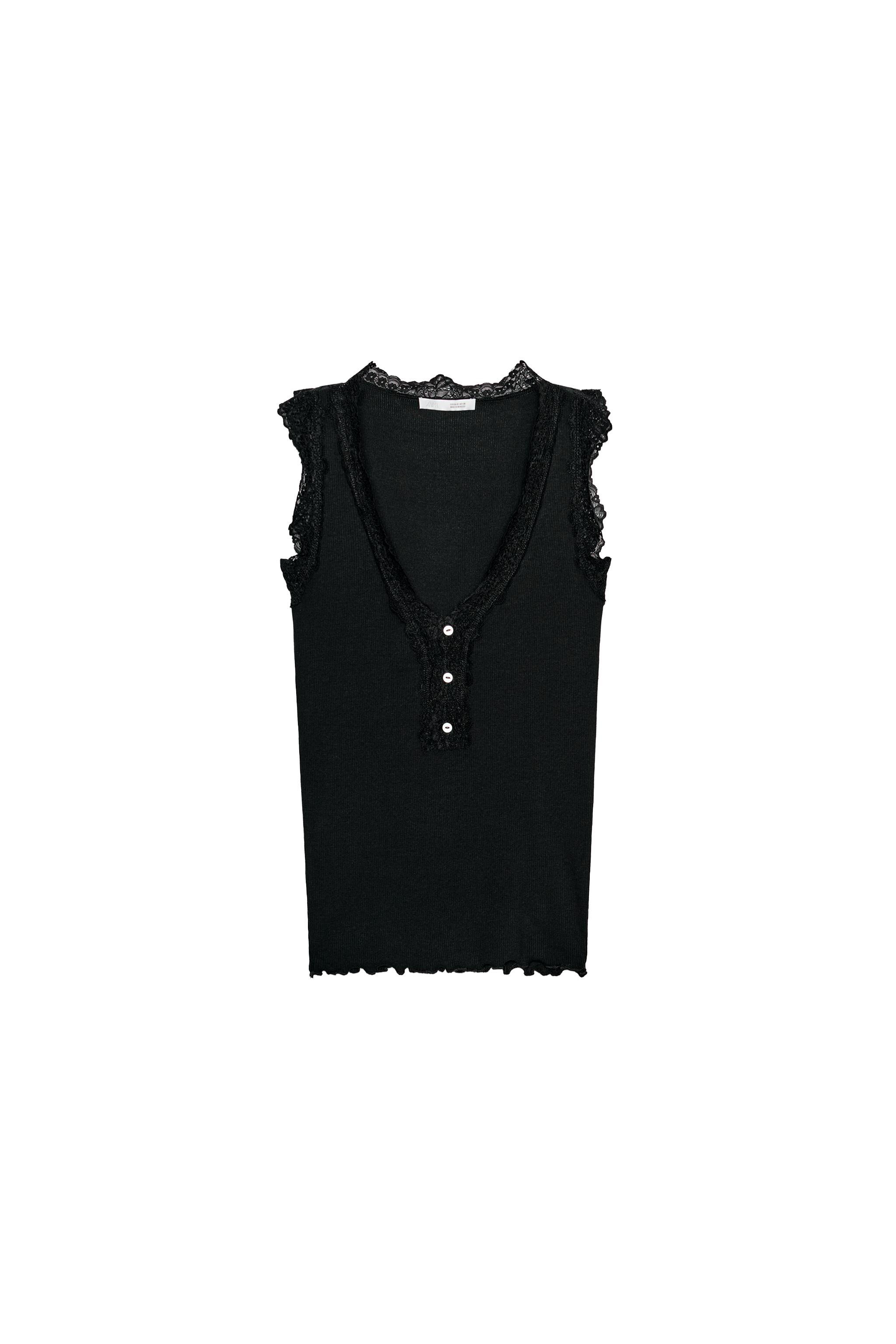 CAMISETA RIB ENCAJE