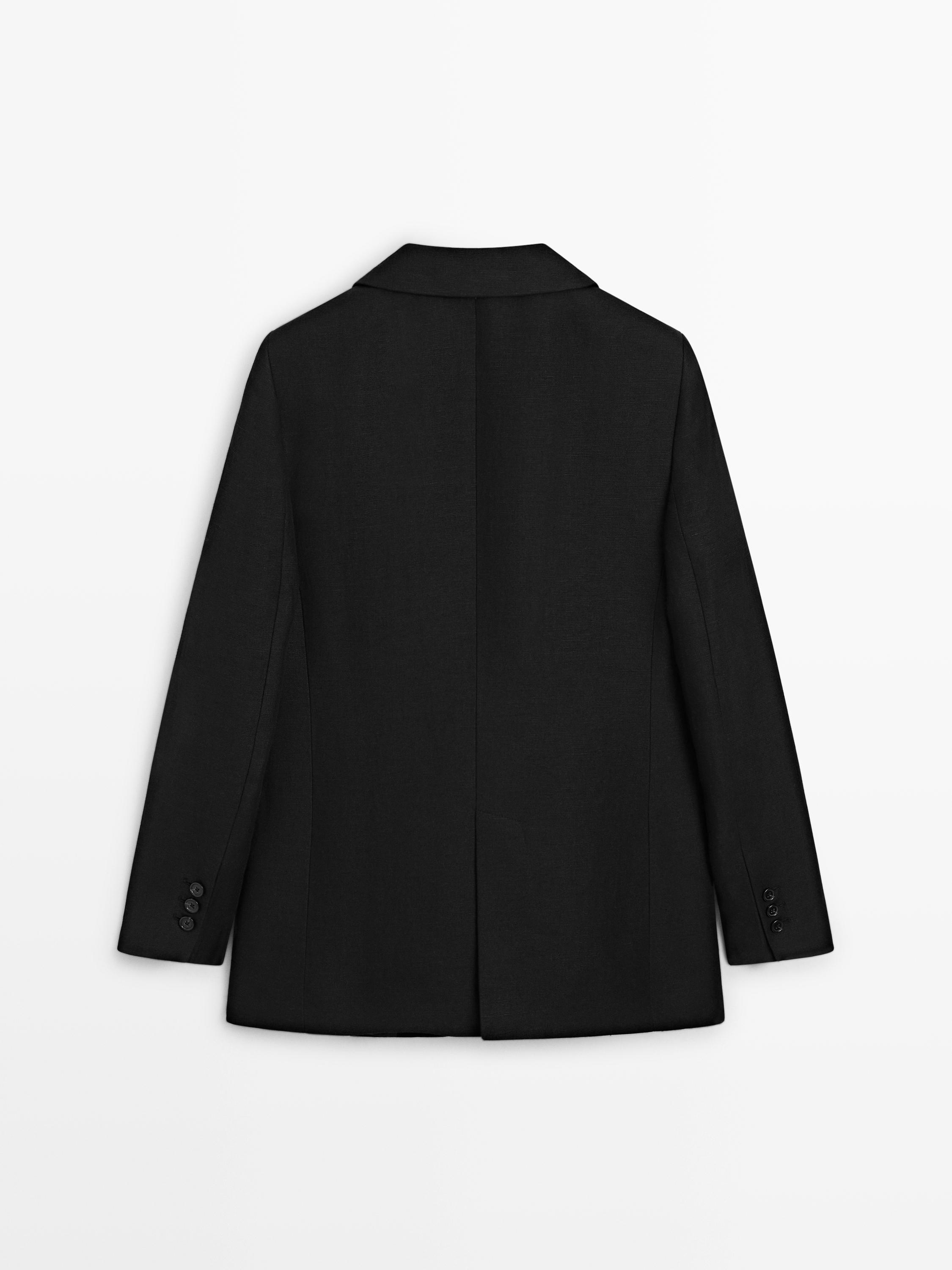 100% linen blazer with pockets