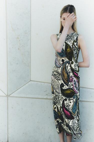 ZW COLLECTION LONG PRINT DRESS - Multicoloured by Zara