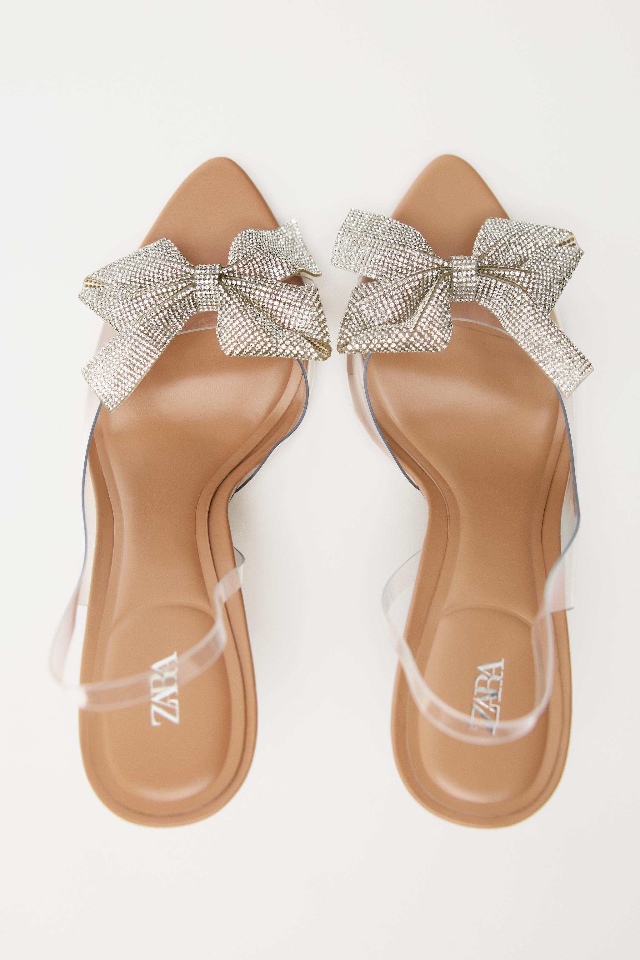 Zara Sandalias Mujer Sandalias De Tacón Alto ZARA Con Detalles De