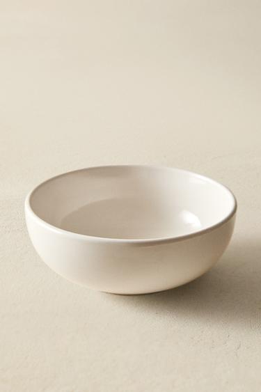 STONEWARE BOWL - White by Zara - Image 1