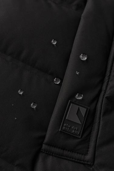WATER-REPELLENT LONG DOWN JACKET - Black by Zara - Image 7