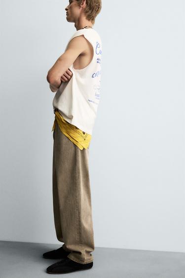 WASHED PRINT TANK TOP - Oyster-white by Zara - Image 5