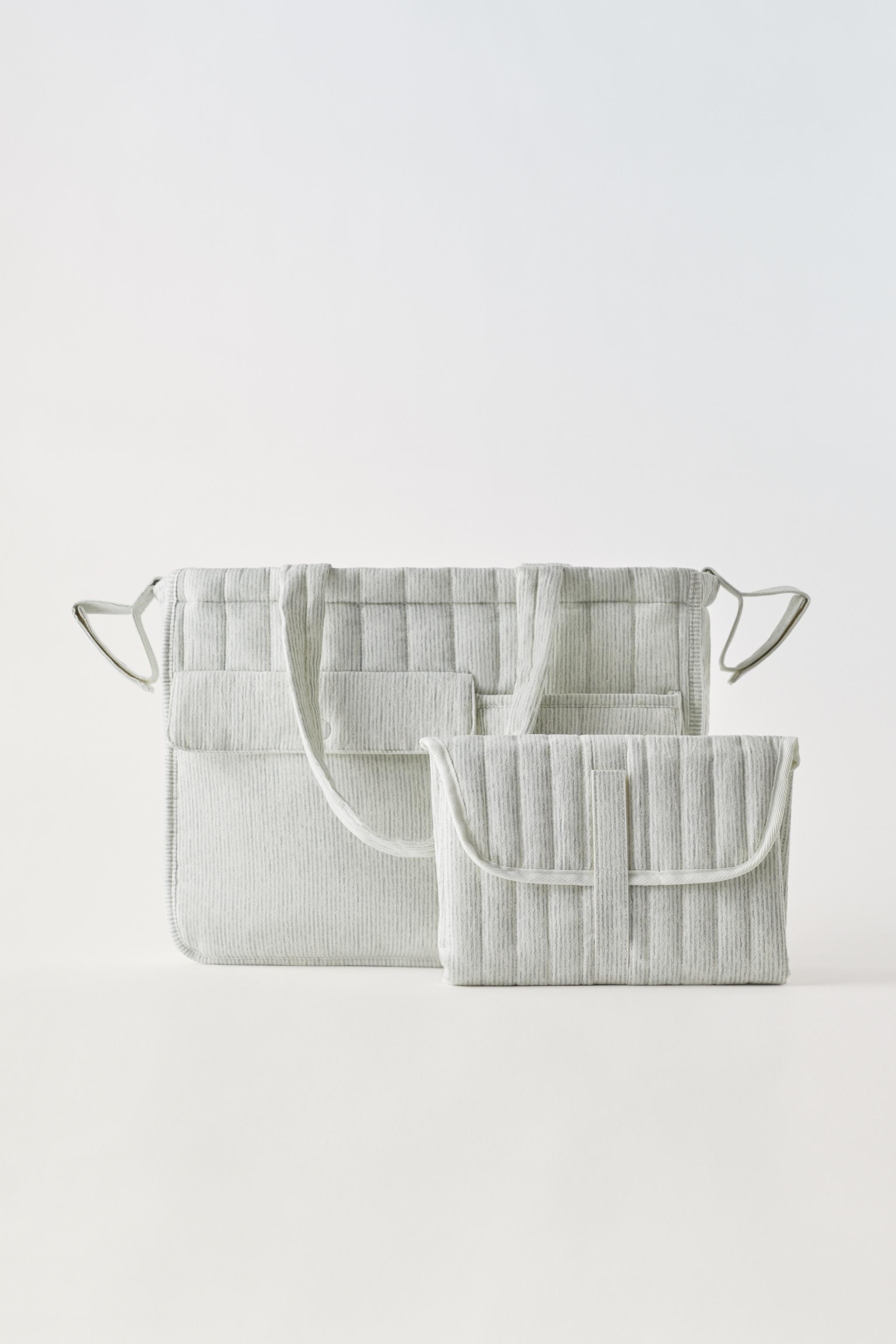 STRIPED DIAPER BAG - Gray | ZARA Canada