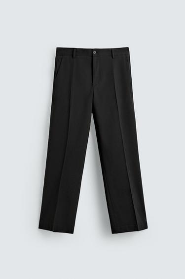 LOOSE-FITTING FLARED TROUSERS - Black by Zara - Image 7