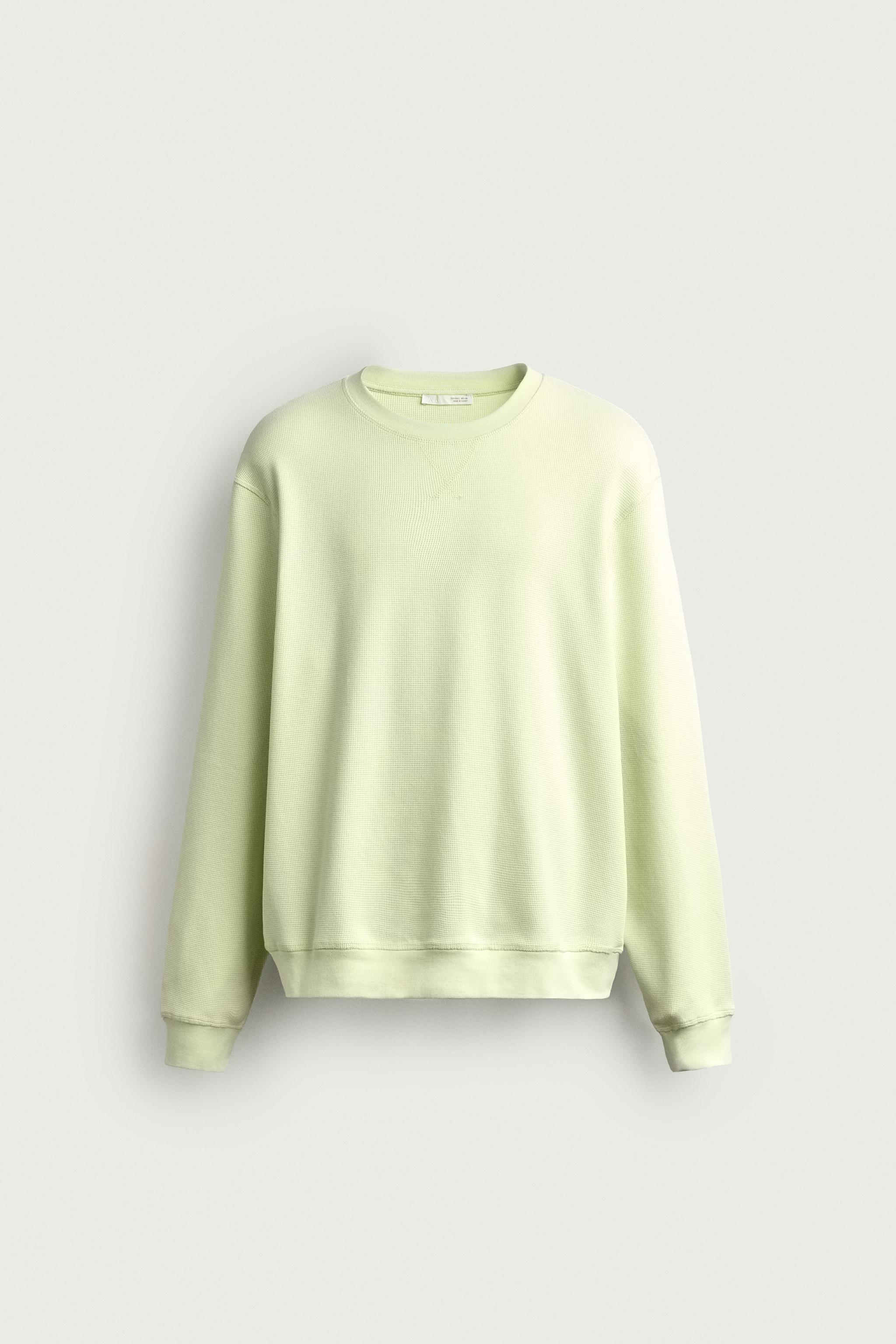 WAFFLE TEXTURE SWEATSHIRT