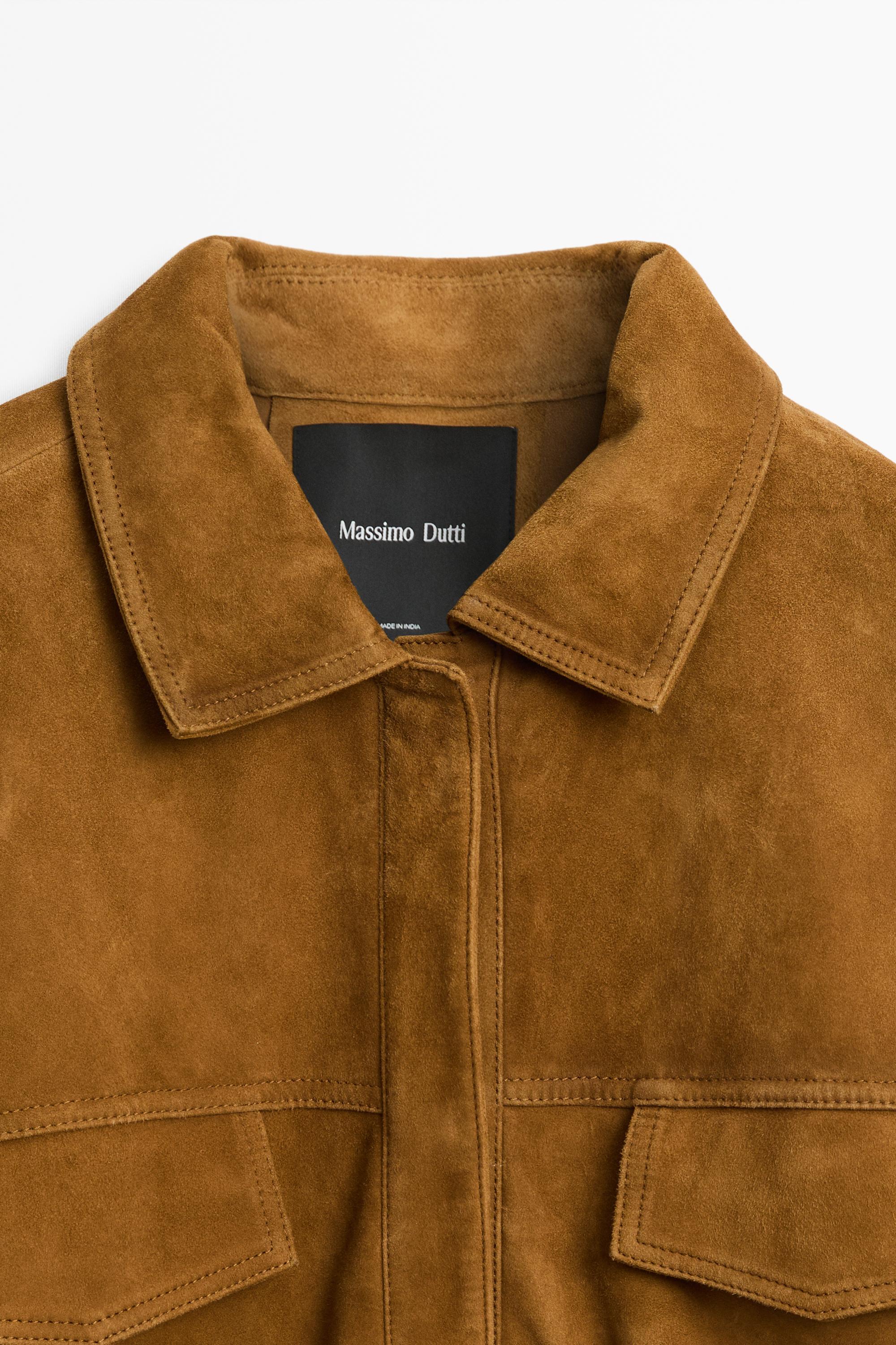 Suede leather jacket
