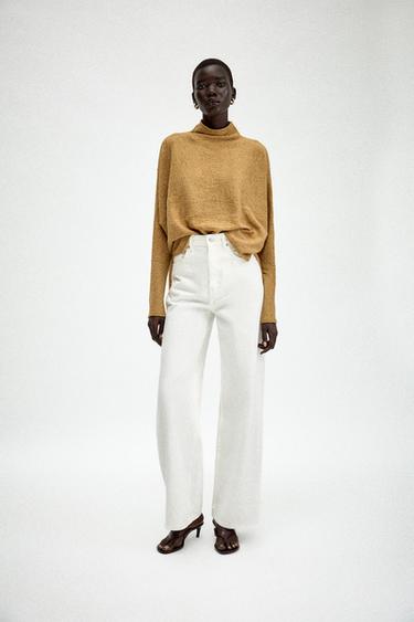 TEXTURED CAPE JUMPER - Mustard by Zara