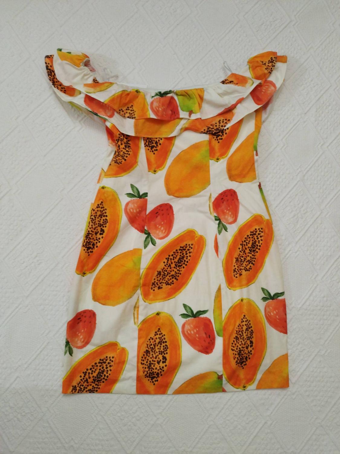 FRUIT PRINT RUFFLED MINI DRESS - Image 6