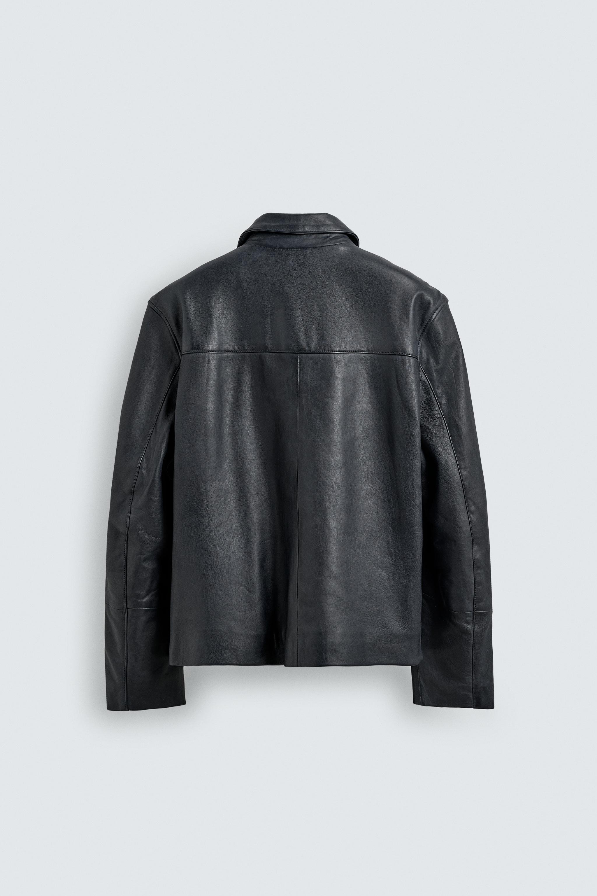 RELAXED FIT LEATHER JACKET