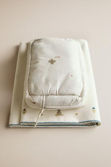 CHILDREN'S COTTON BUNNY TOILETRY BAG - Ecru by Zara - Image 4