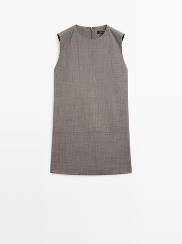 Zara Short melange dress - Gray