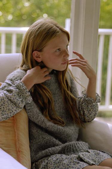 FUSTAN ME LULE ME FLUTURA - Ngjyrë natyrale nga Zara