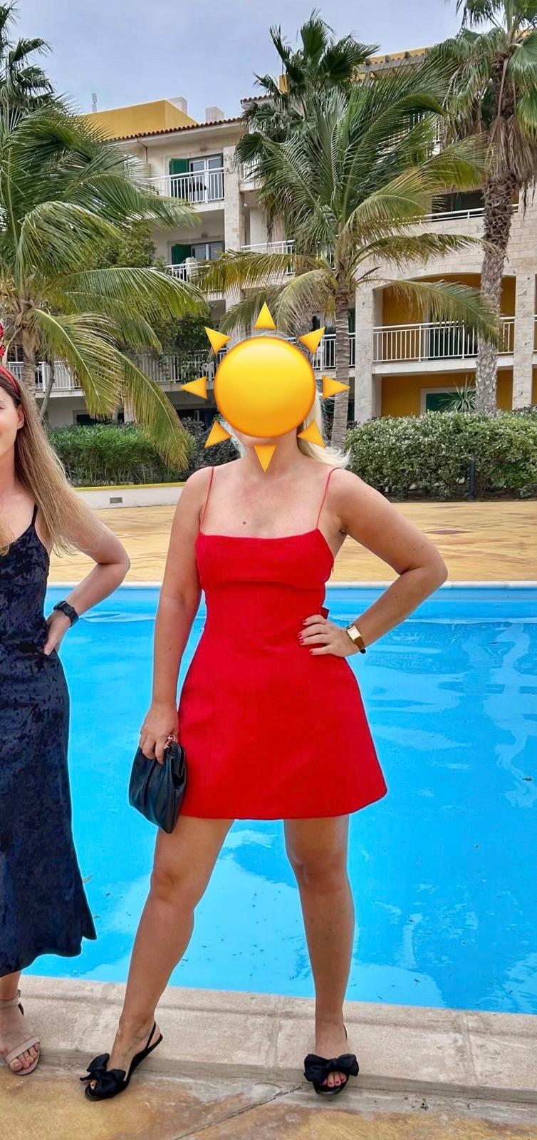 SHORT STRETCH DRESS WITH BOW - Image 8