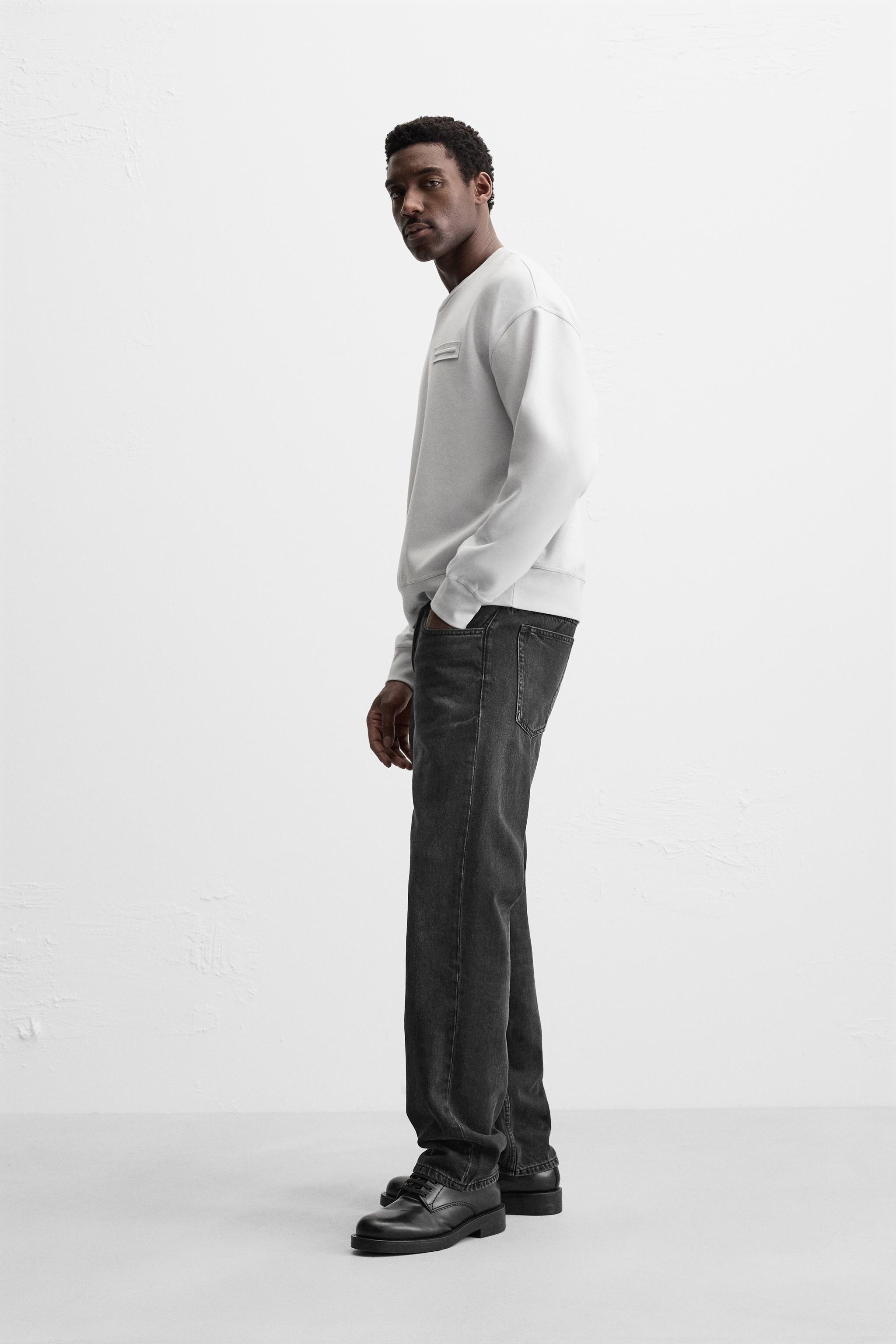 【在庫処分大特価!!】 CREW NECK SWEATSHIRT WITH PATCH - Blue / Gray | ZARA United 鍵盤楽器