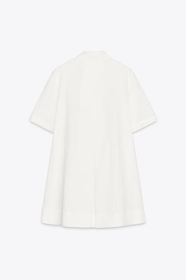 ZW COLLECTION POPLIN SHORT DRESS - White by Zara - Image 6