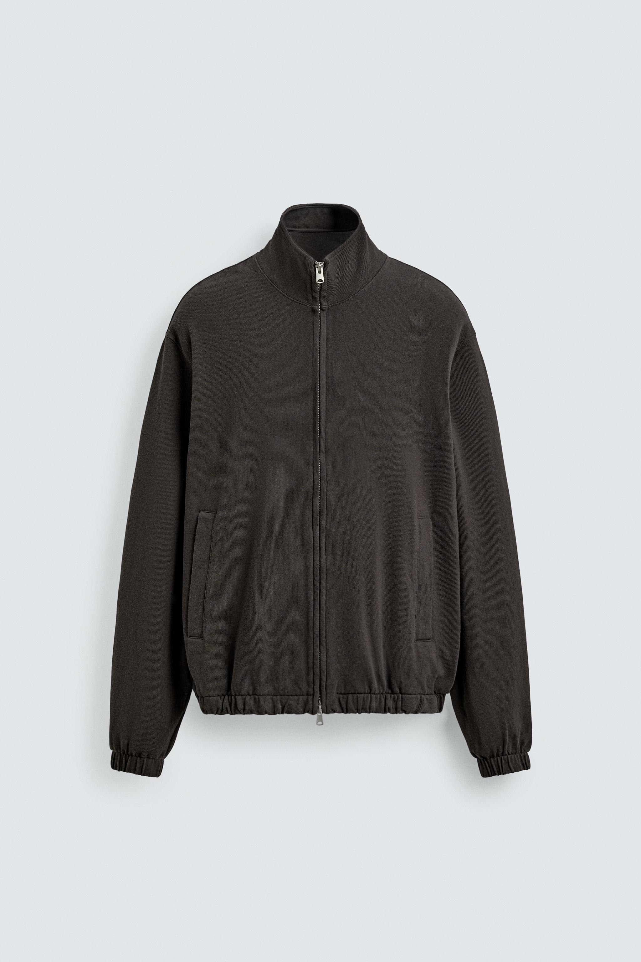 KNIT ZIP SWEATSHIRT