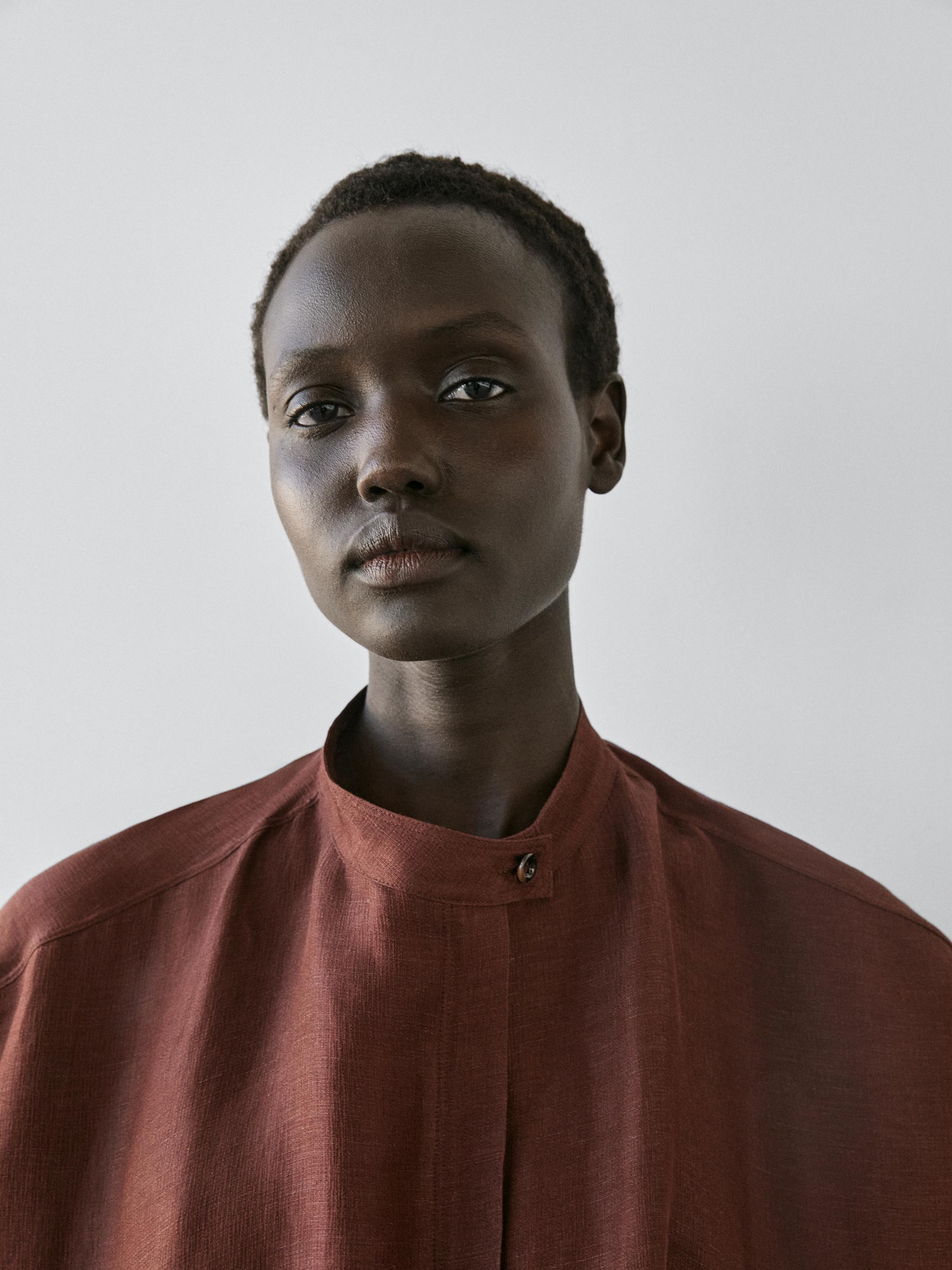 Veste bomber en mélange de lin