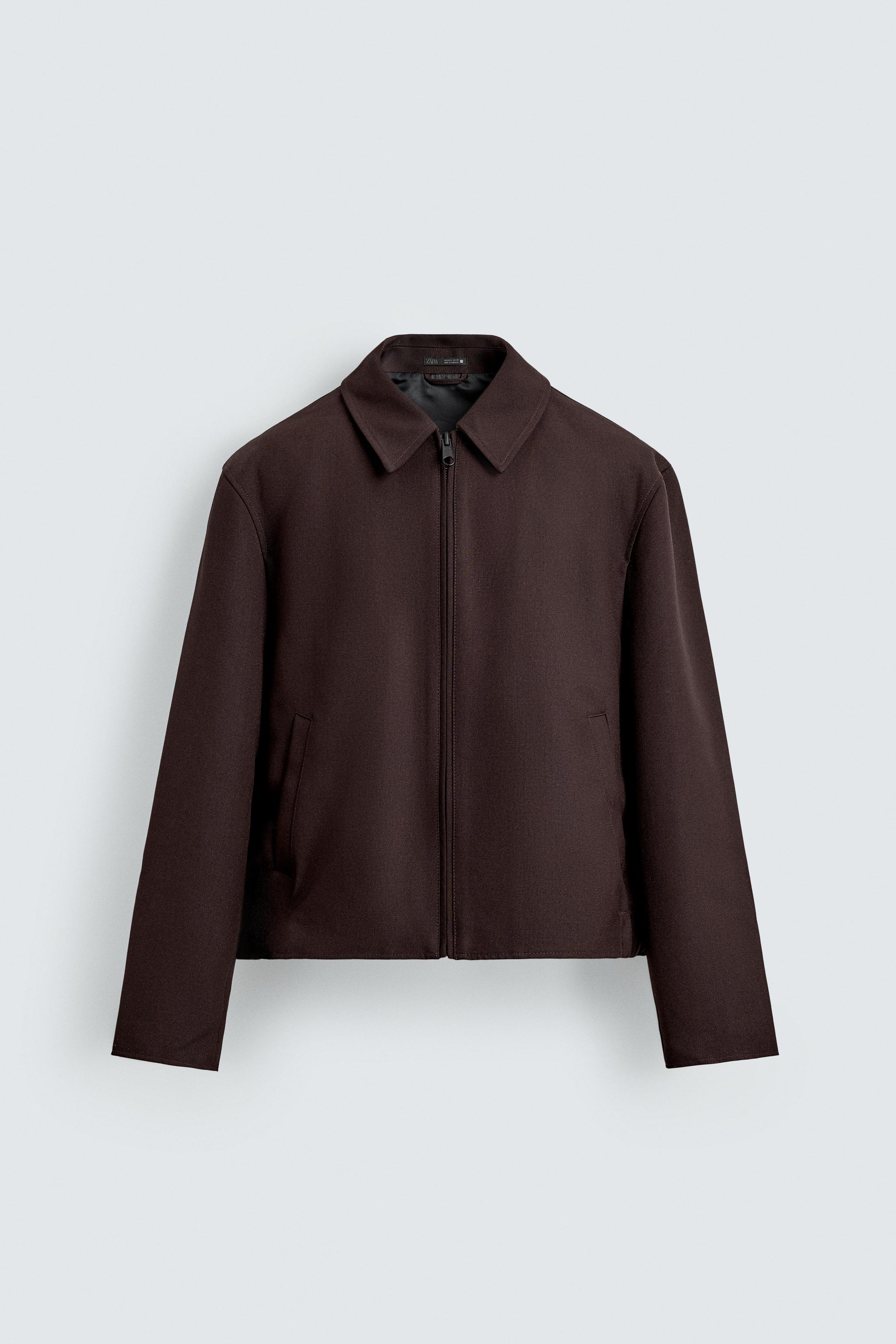 ZARA CROPPED FIT ジャケット　ジップブルゾン CROPPED FIT JACKET - Khaki | ZARA United States