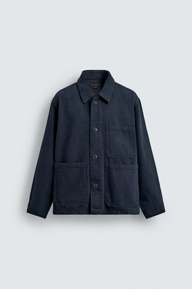 RELAXED FIT POCKET JACKET - Midnight blue by Zara