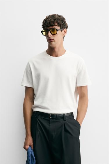 Zara CROPPED FIT T-SHIRT - White