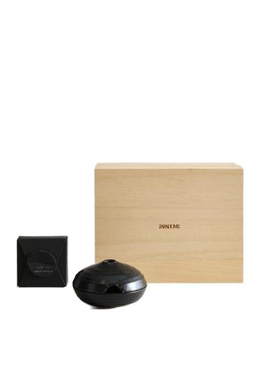 AMBER VANILLA INCENSE CONES AND PLATE PACK (PACK OF 10) - stone by Zara