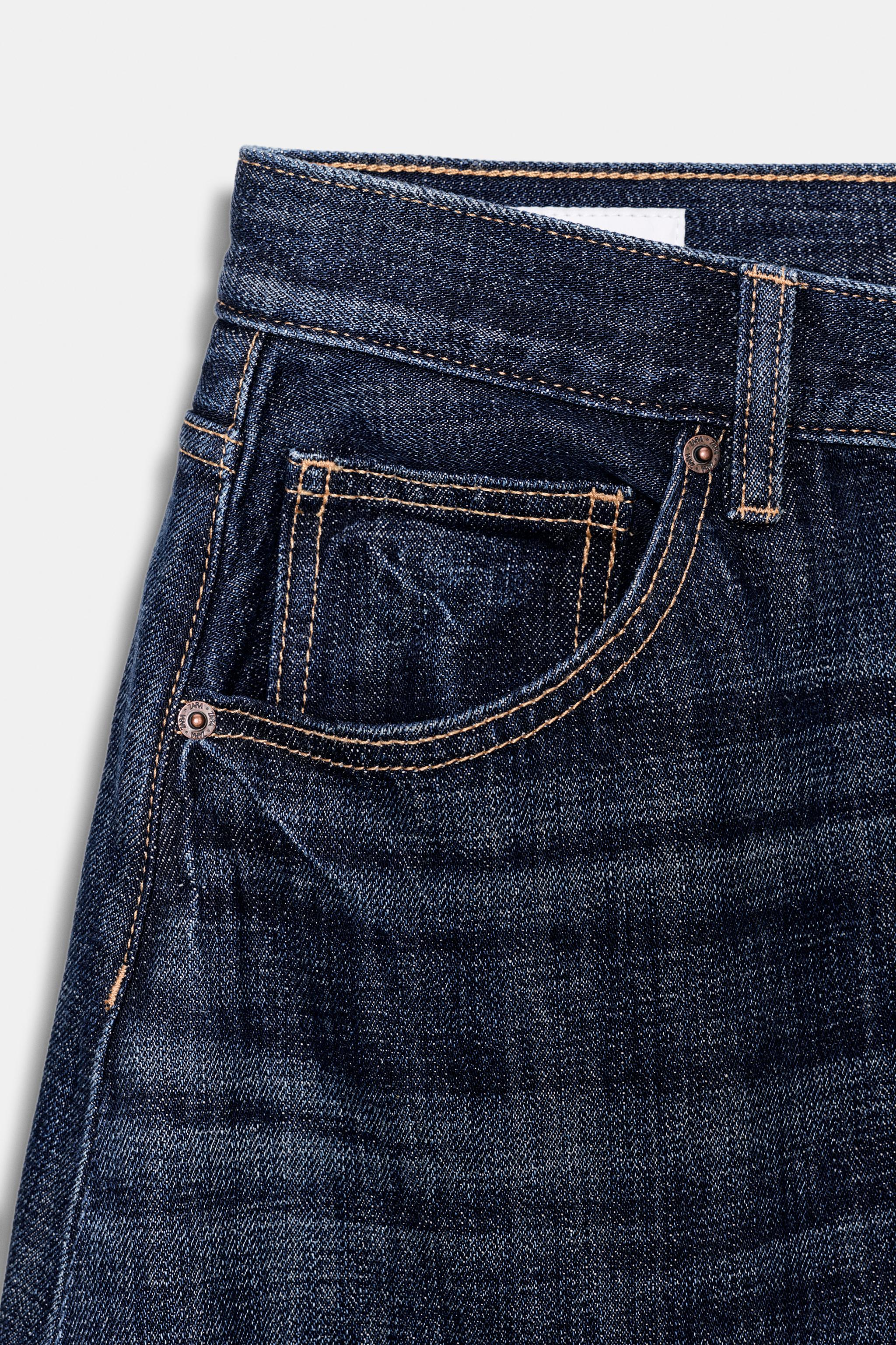 TRF MID-RISE BARREL FOLDED JEANS