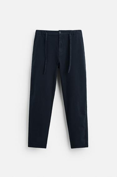 COTTON/LINEN TROUSERS - Bluish by Zara - Image 5