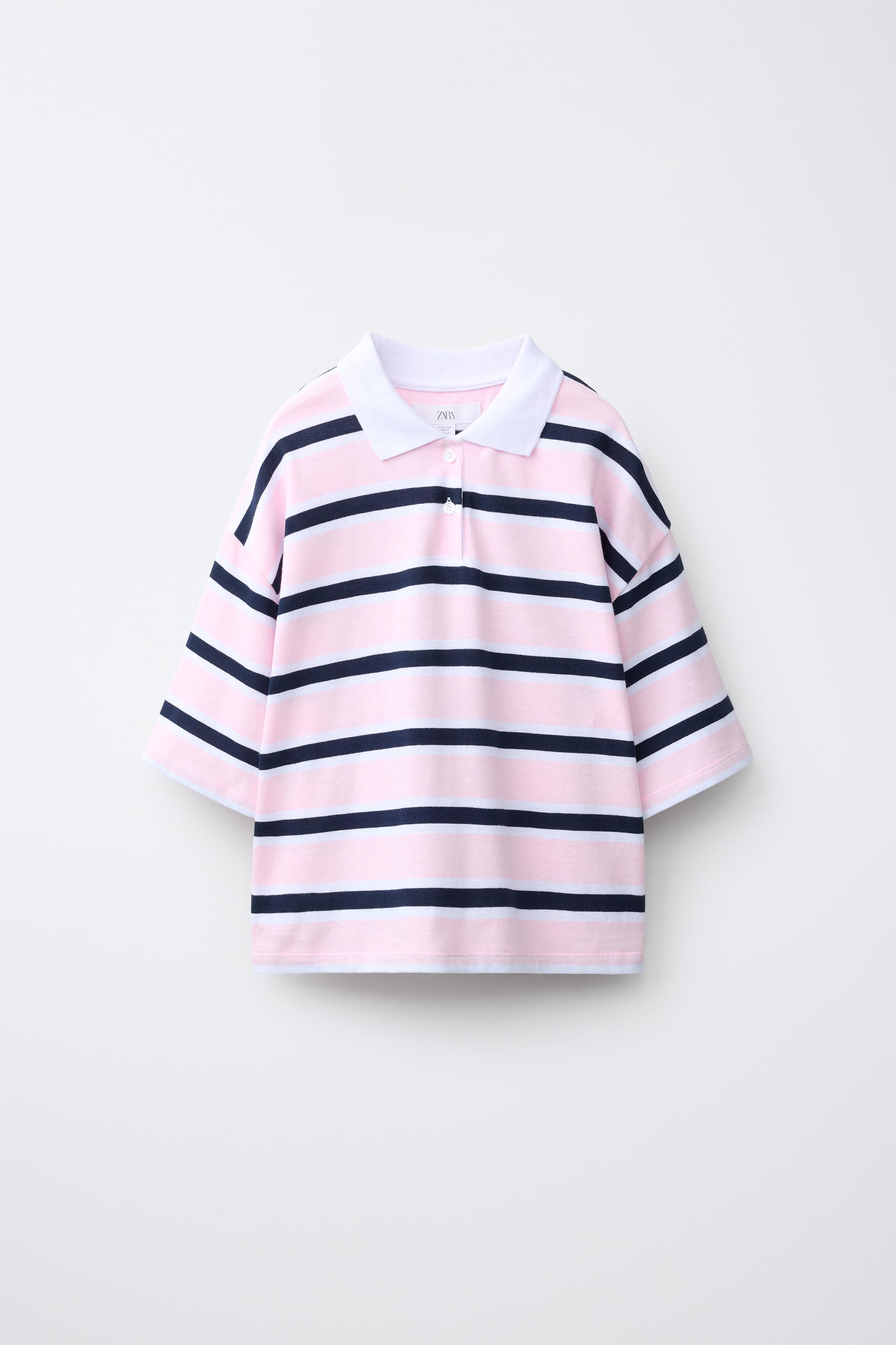 Детские рубашки Zara STRIPED POLO SHIRT WITH NUMBER — фото 2