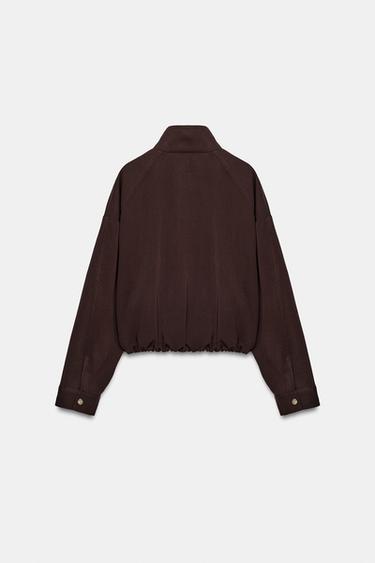BLOUSON BOMBER COL MONTANT - Marron de Zara - Image 6