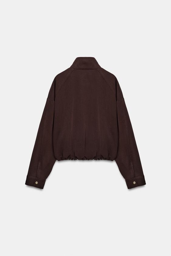 BLOUSON BOMBER COL MONTANT - Marron de Zara - Image 6