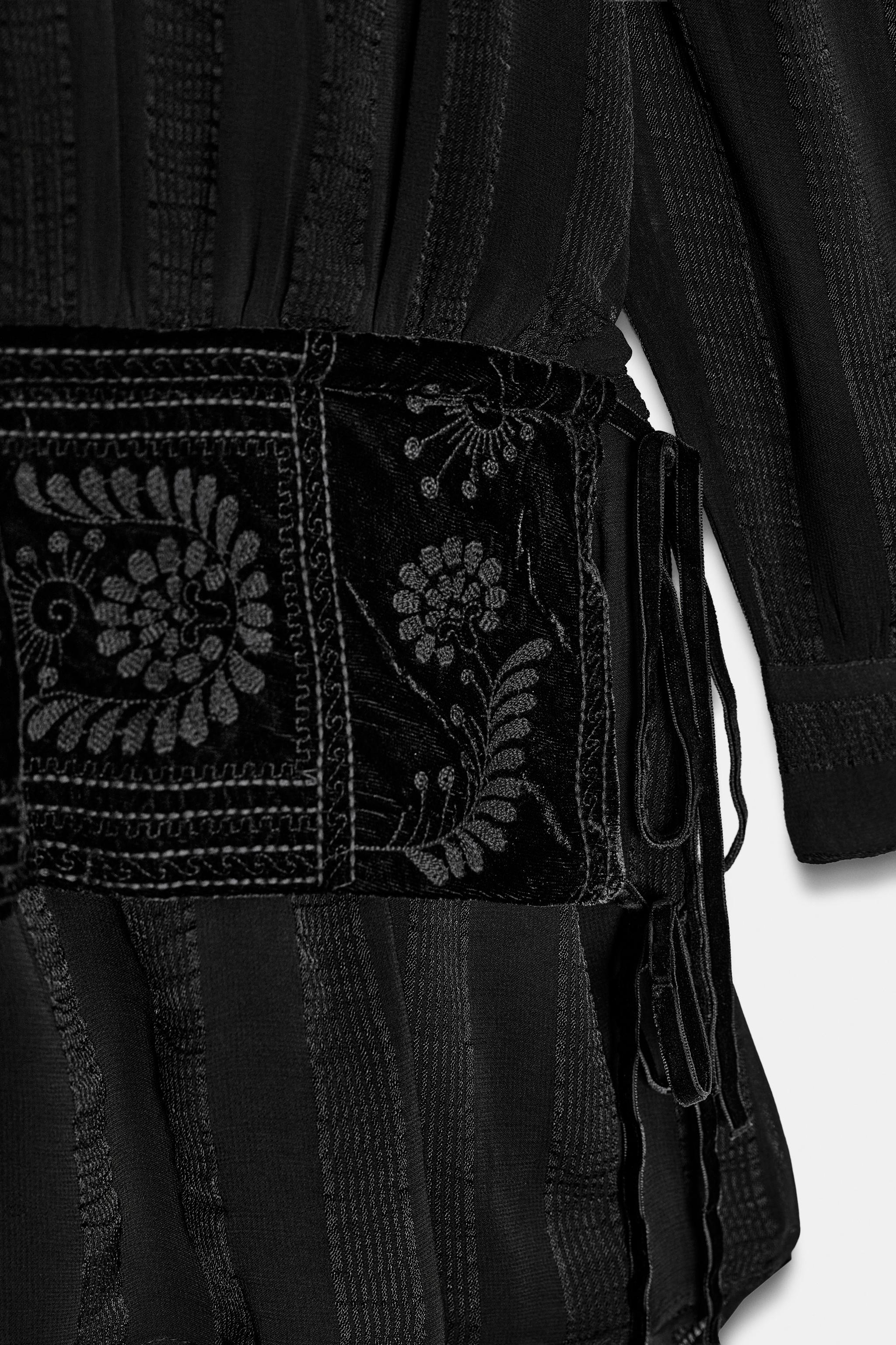 ROBE COMBINÉE CEINTURE BRODÉE ZW COLLECTION