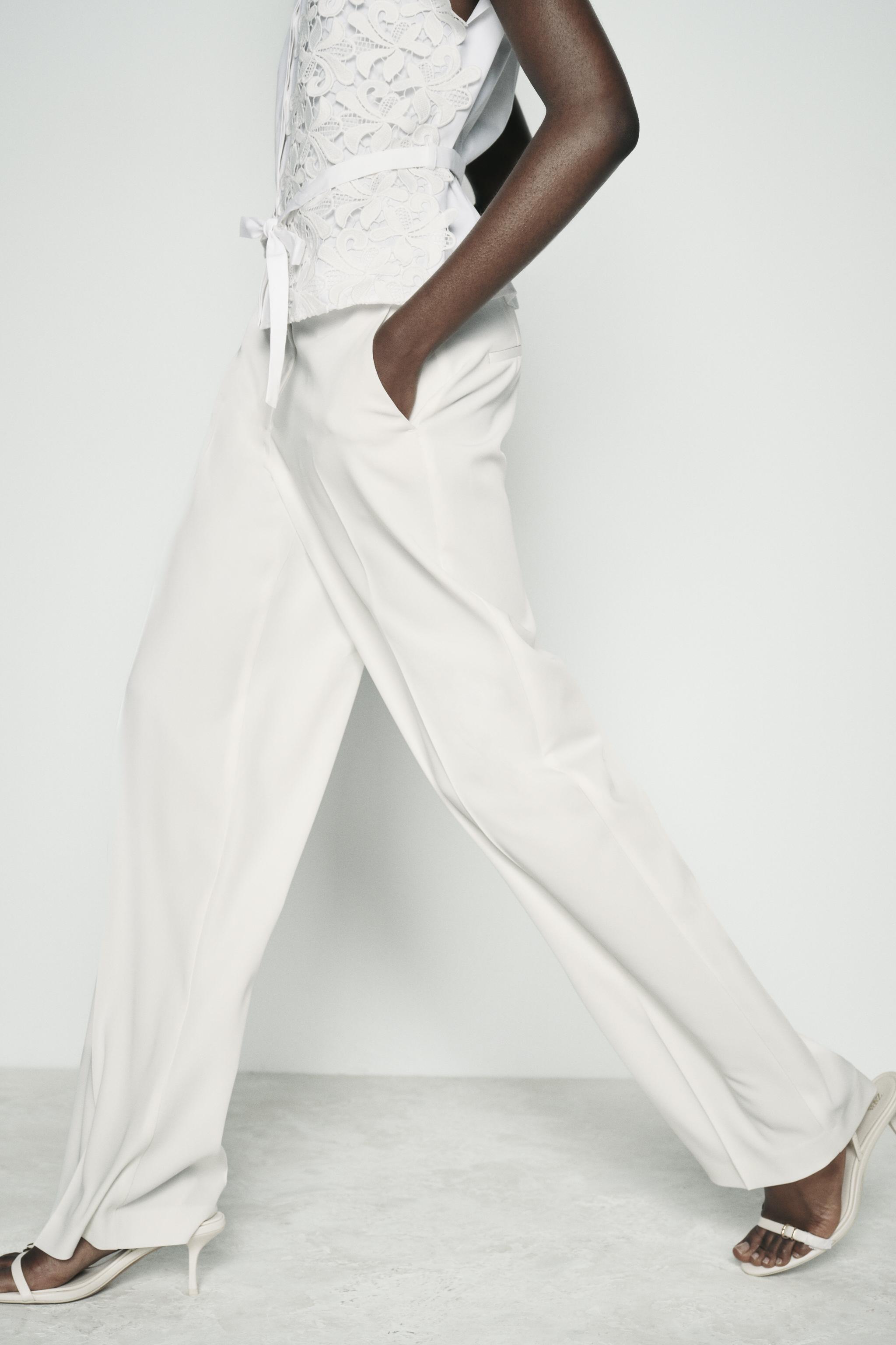 Pantalones blancos zara fashion mujer 2020