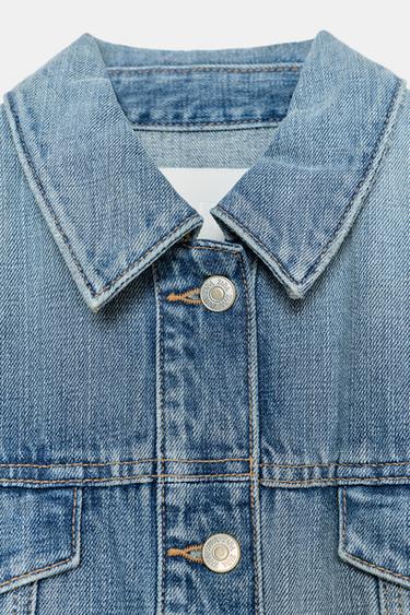 VESTE EN JEAN TRF ÉPAULETTES - Bleu de Zara - Image 7