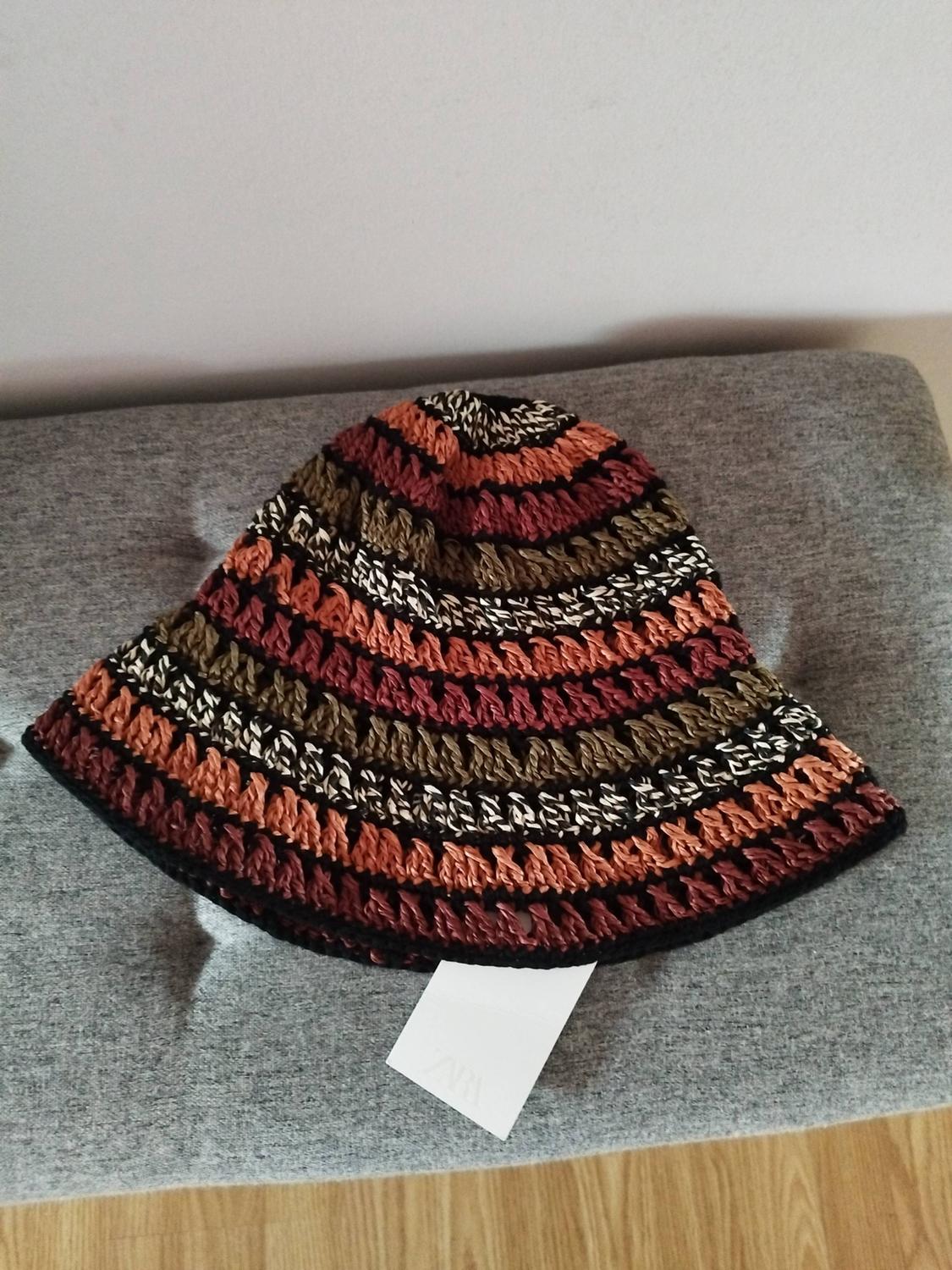 CONTRAST MIXED BRAIDED BUCKET HAT - Image 2