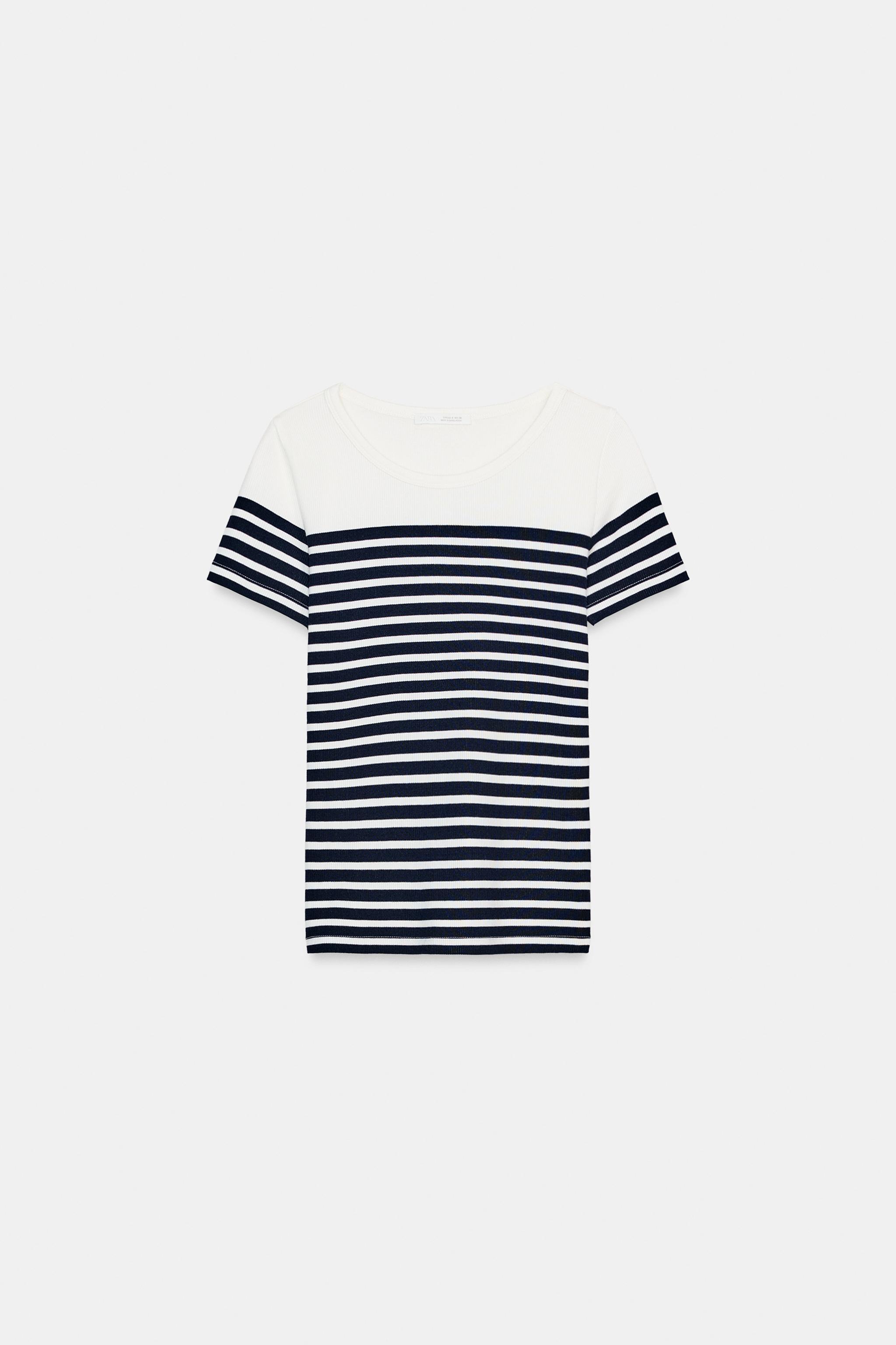 T-SHIRT À RAYURES MANCHES COURTES