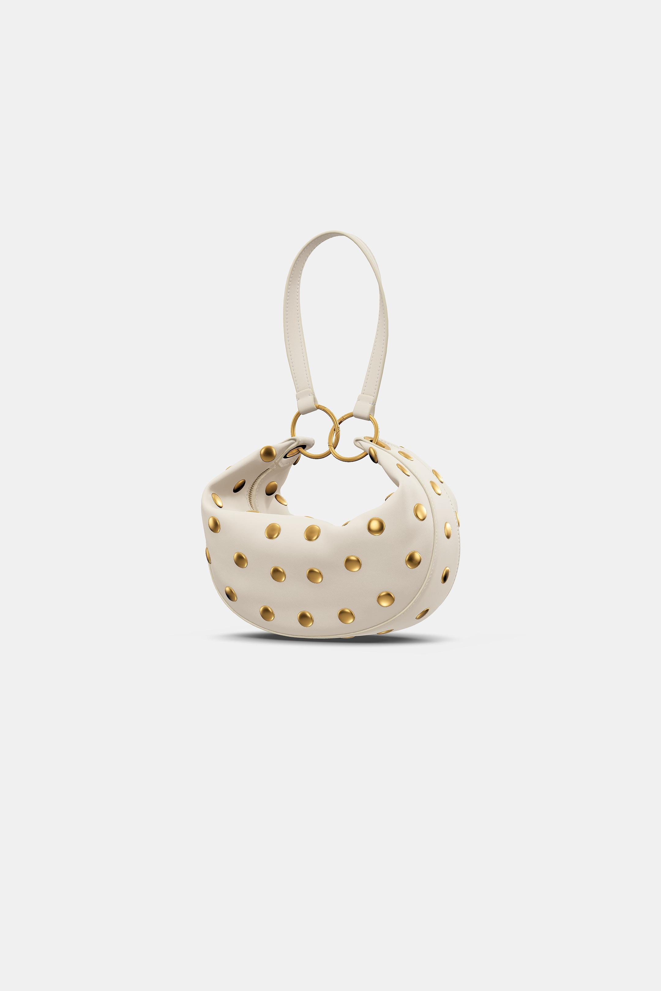 スタッズ付きショルダーバッグ - ホワイト | ZARA Japan / 日本