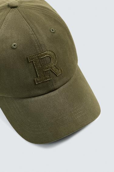 CAP WITH LETTER PATCH - Khaki by Zara - Image 2